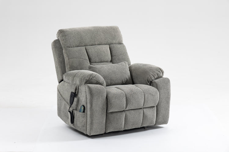 Old Age Electric Lift Chair, Flat High Density Foam Electric Sofa, With Heating And Massage Functions, Can Tilt To 180 Degrees, 2 Pocket Cup Holders, 2 Remote Controls, Dual Okin Motors