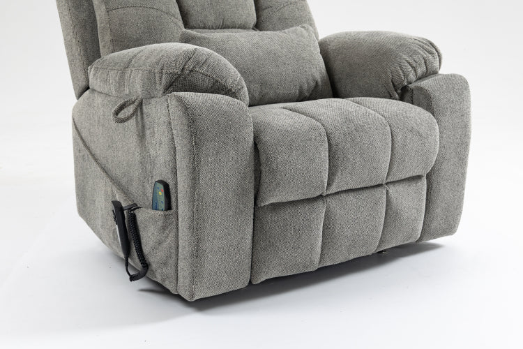 Old Age Electric Lift Chair, Flat High Density Foam Electric Sofa, With Heating And Massage Functions, Can Tilt To 180 Degrees, 2 Pocket Cup Holders, 2 Remote Controls, Dual Okin Motors