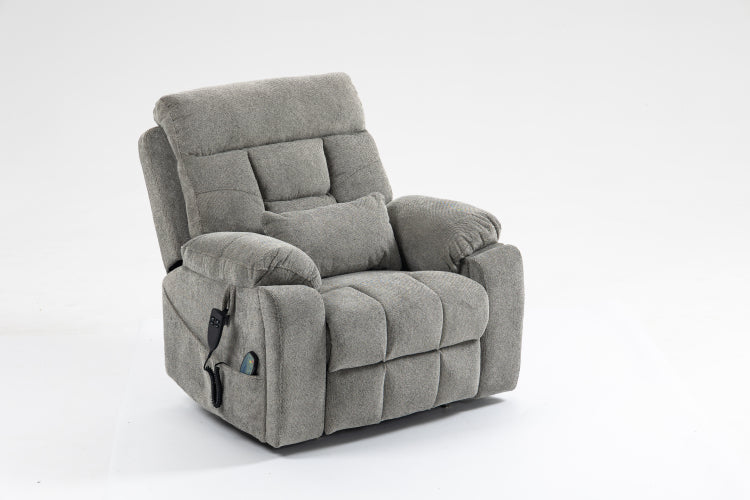Old Age Electric Lift Chair, Flat High Density Foam Electric Sofa, With Heating And Massage Functions, Can Tilt To 180 Degrees, 2 Pocket Cup Holders, 2 Remote Controls, Dual Okin Motors