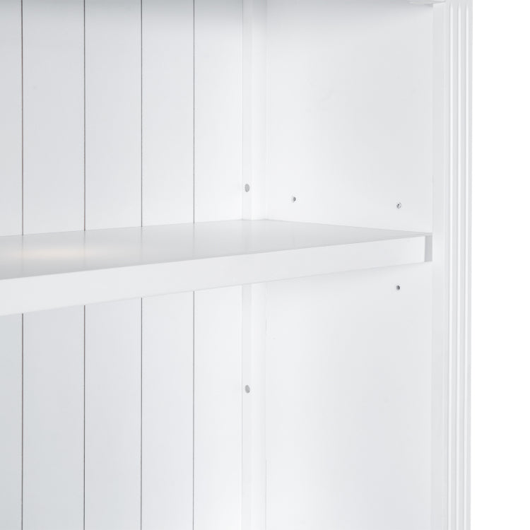 83.4"Tall Bookshelf With 3 Pieces Led Lighting, Modern Bookcase With 2 Doors And 1 Drawer,Storage Bookcase With Open Shelves For Living Room,Home Office,White