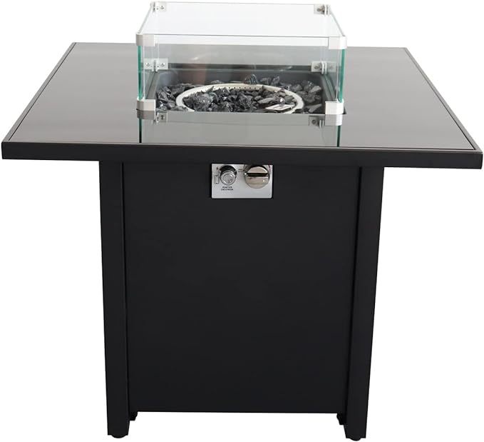 Outdoor Fire Pit For Outdoor Home Garden Backyard Fireplace 30 Inch Steel Black Color