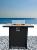 Outdoor Fire Pit For Outdoor Home Garden Backyard Fireplace 30 Inch Steel Black Color