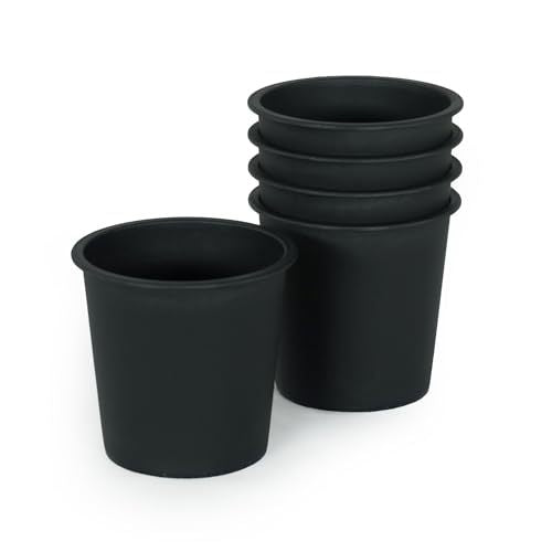 5" Round Nursery Plant Pot Garden Plastic Pots With Drainage 5 Pack