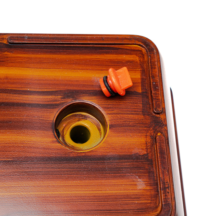 7.8 In. Dark Wood Plastic Rectangle Self Watering Planter Pot