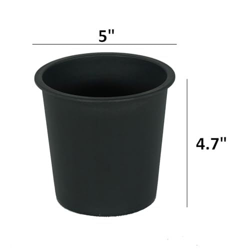 5" Round Nursery Plant Pot Garden Plastic Pots With Drainage 5 Pack