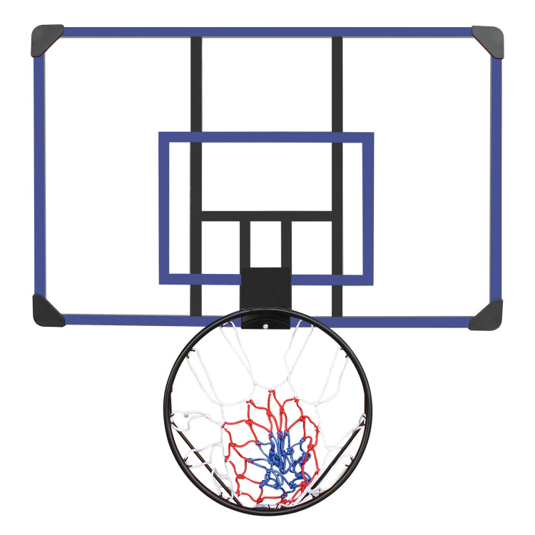 Wall Mounted Basketball Hoop, 45 X 29 Inches Shatterproof Back, Folding Hoop, Durable Hoop And All Weather Mesh For Indoor And Outdoor Use