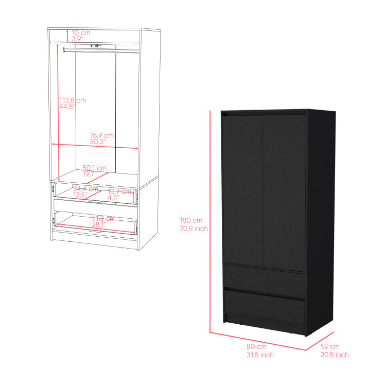 Armoire Closher, Bedroom, Black