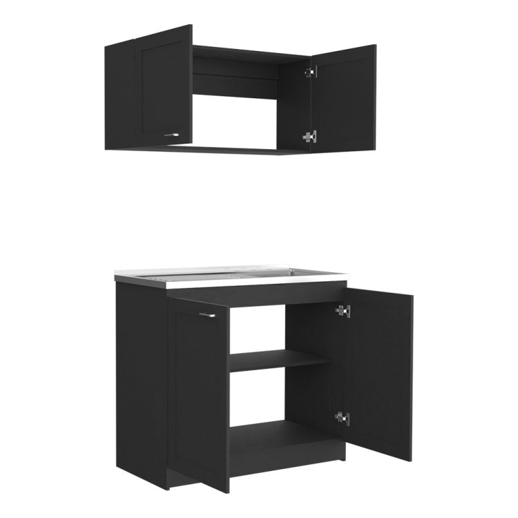 Cabinet Set Zeus, Garage, Black