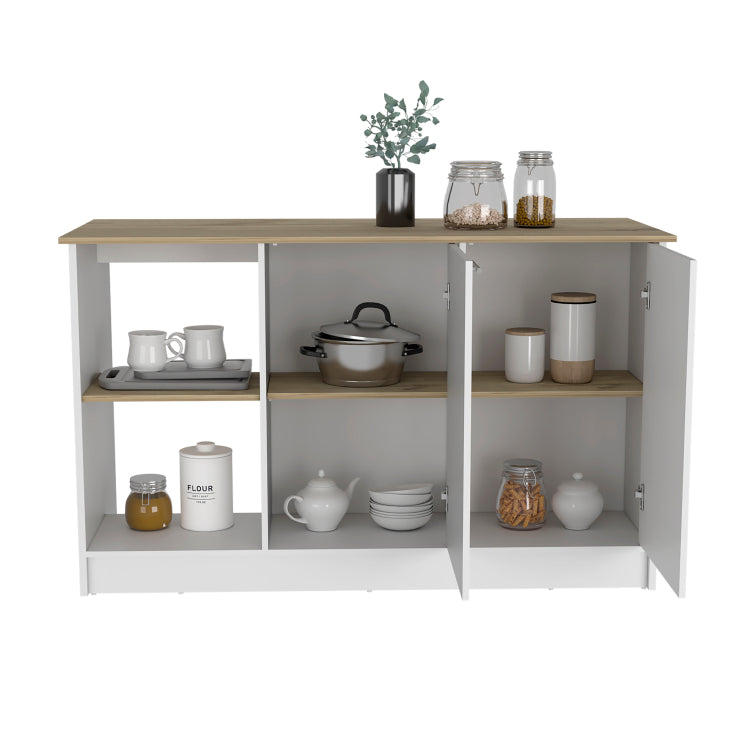 Kitchen Island Padua, Kitchen, White Light Oak