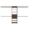 Closet System Pittsburg, Bedroom, Dark Walnut