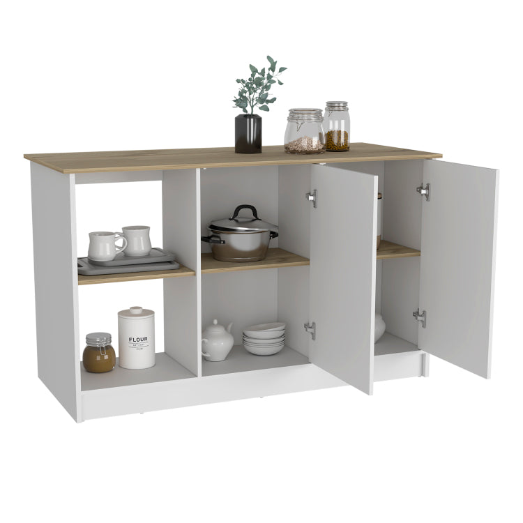 Kitchen Island Padua, Kitchen, White Light Oak