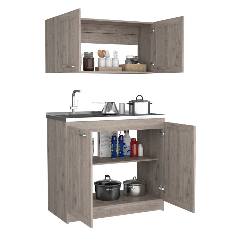 Cabinet Set Zeus, Kitchen, Light Gray