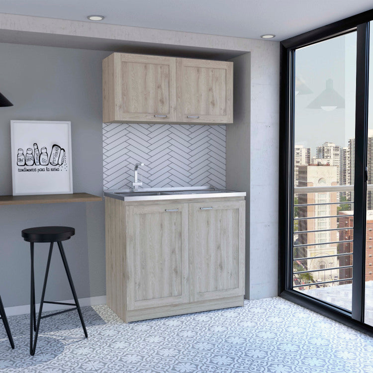 Cabinet Set Zeus, Kitchen, Light Gray