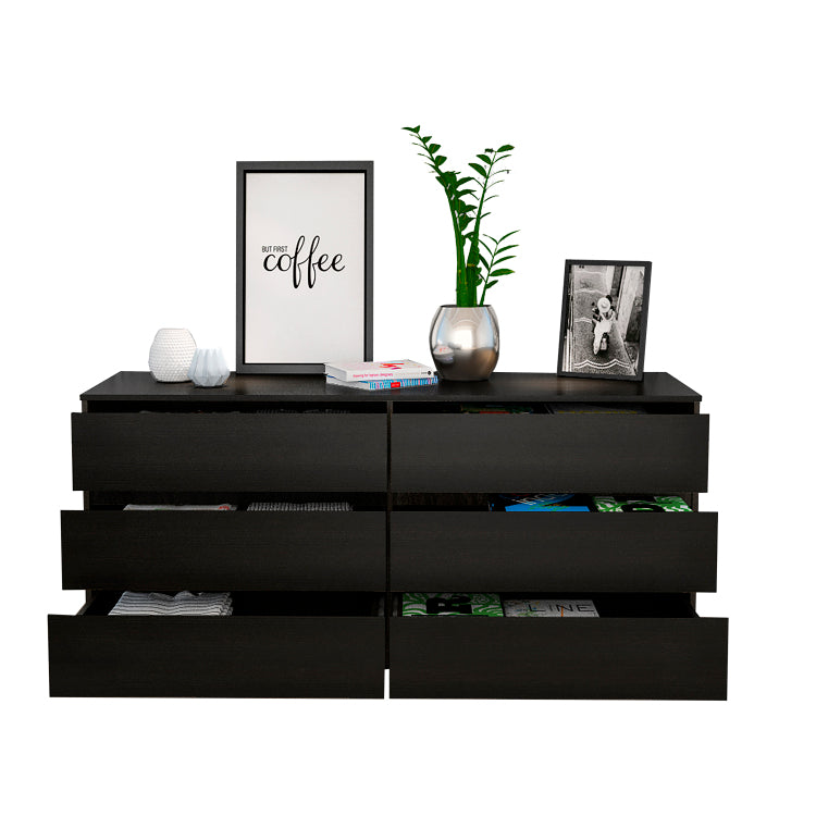 6 Drawer Double Dresser Tronx, Bedroom, Black
