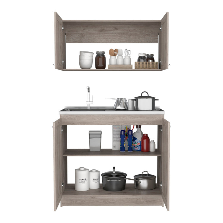 Cabinet Set Zeus, Kitchen, Light Gray