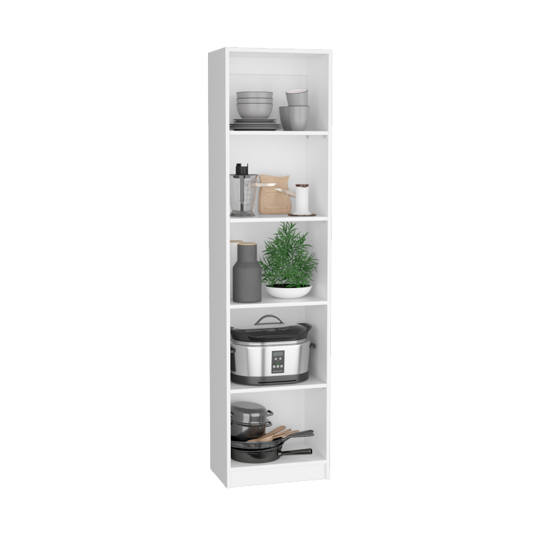 Benzoni Slim 2 Piece Living Room Set With 2 Bookcases, White