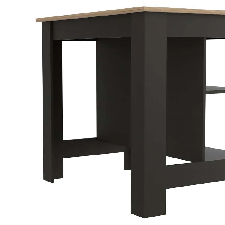 Brooklyn Kitchen Island, Three Concealed Shelves