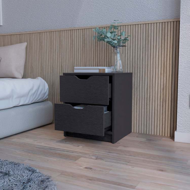 Dillon 2 Drawers Nightstand, Bedside Table With Storage