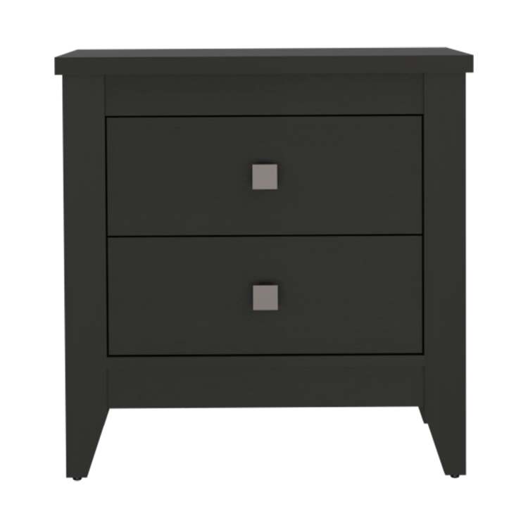 Breeze Four Legged Modern Bedroom Nightstand, With Two Drawers