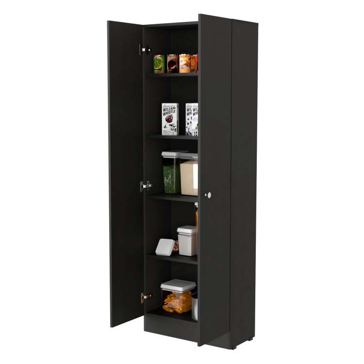 Virginia Double Door Storage Cabinet, Five Shelves