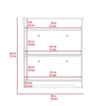 Brandford Shoe Rack, Superior Top, Two Shelves