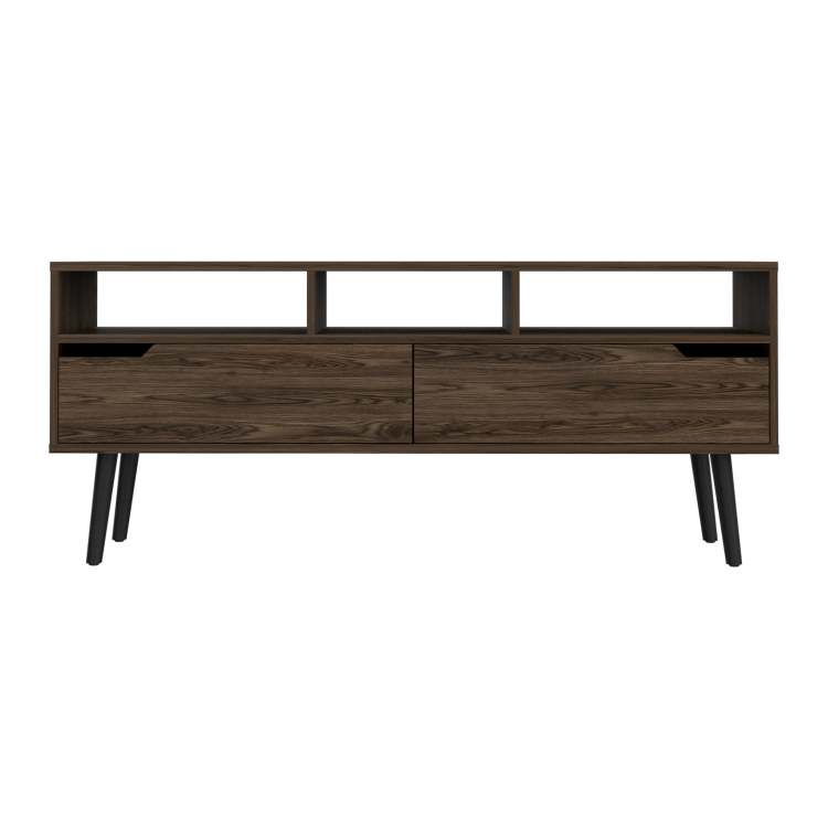 Hamburg Tv Stand For Tv S Up 60", Four Legs, Three Open Shelves