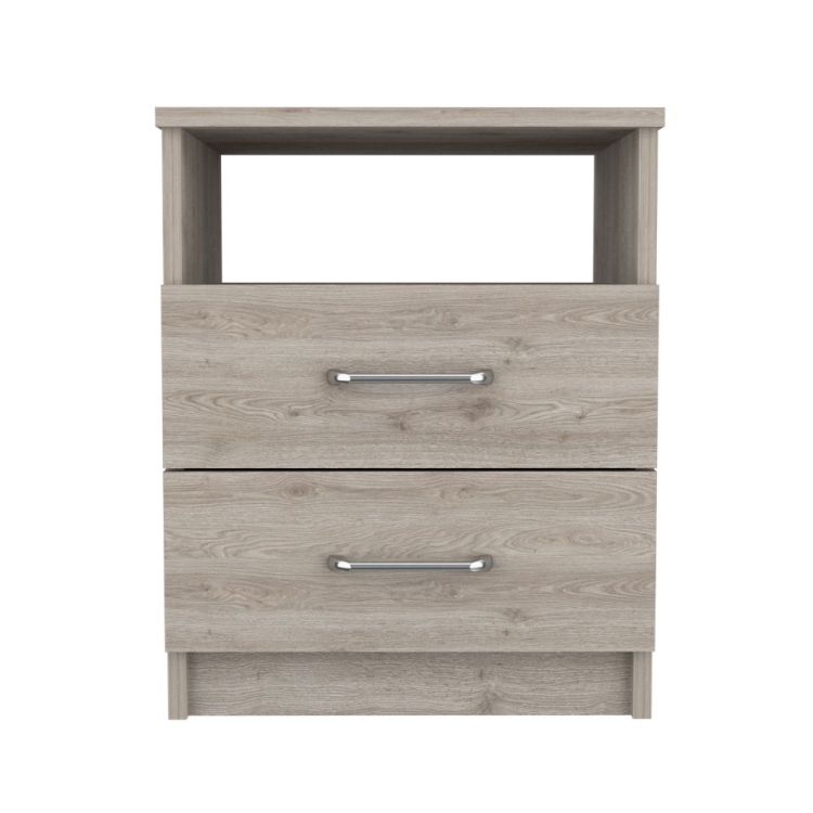 Oklahoma Nightstand,Two Drawers, One Shelf