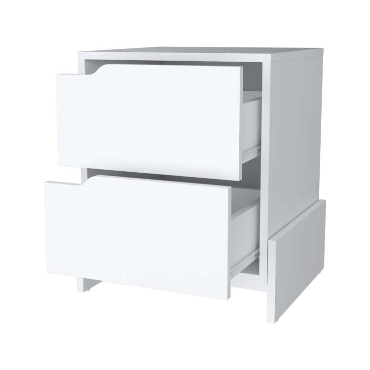 Lovell Nightstand With Sturdy Base And 2 Drawers