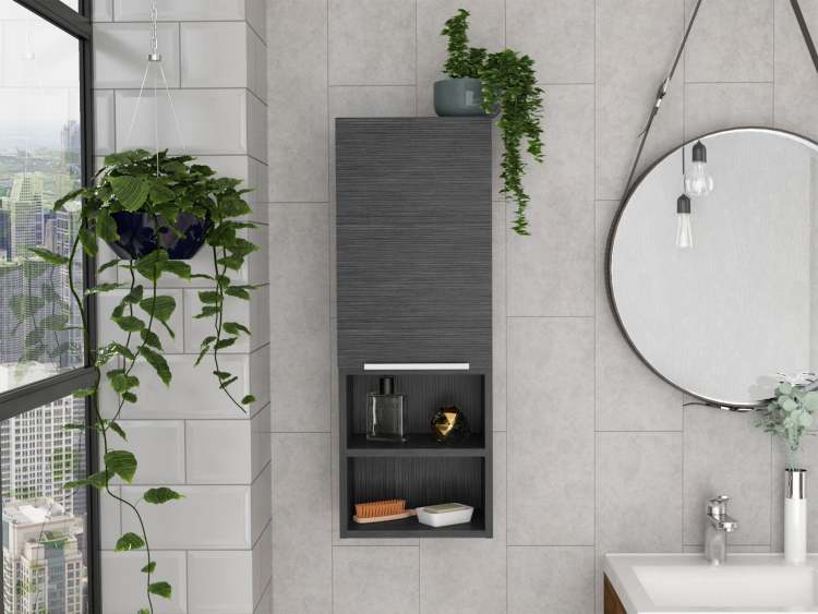 Milwaukee Medicine Cabinet, Two Shelves, Single Door Cabinet, Two Interior Shelves