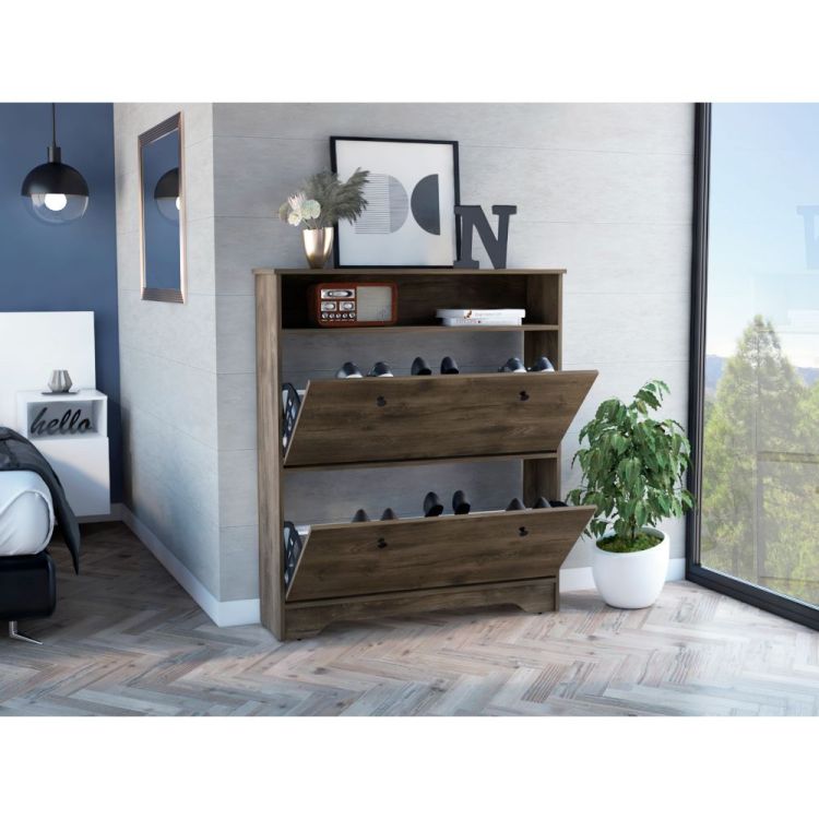 Brandford Shoe Rack, Superior Top, Two Shelves