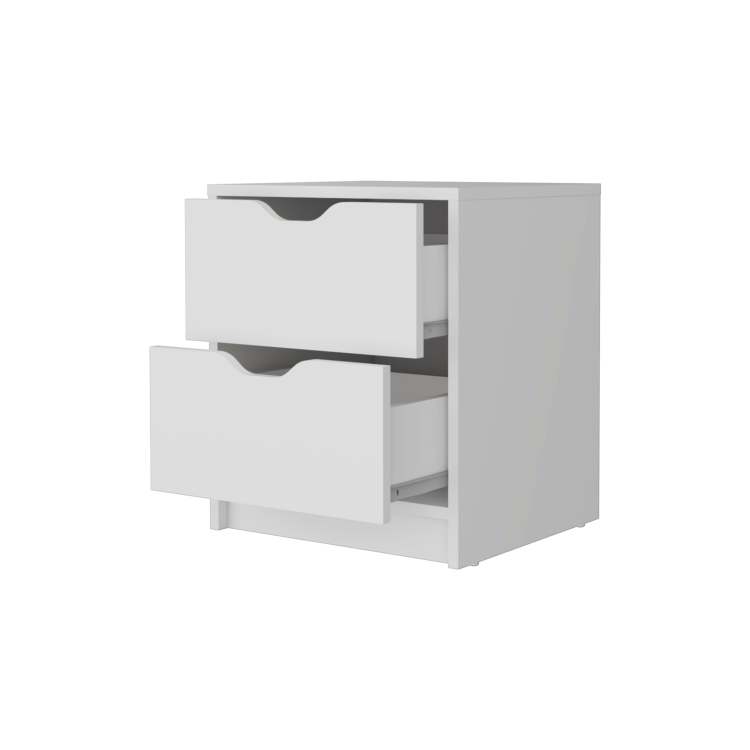 Dillon 2 Drawers Nightstand, Bedside Table With Storage