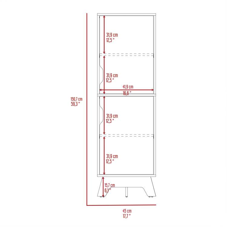 Bristol Nightstand, One Cabinet, Top Surface