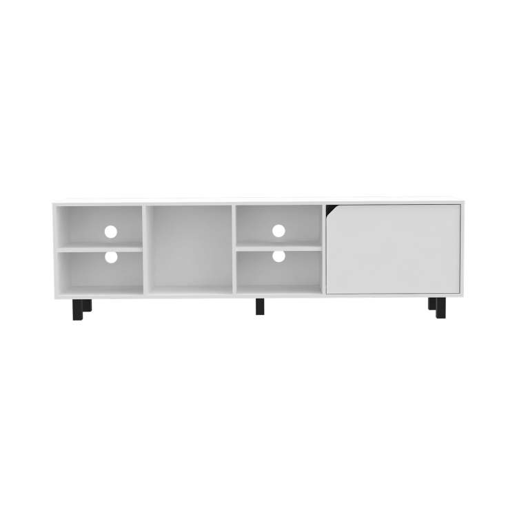 Native Tv Stand For Tv S Up 70", Four Open Shelves, Five Legs