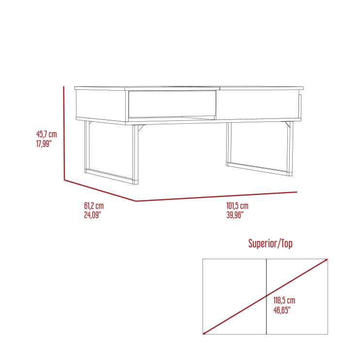 Hamburg Tv Stand For Tv S Up 60", Four Legs, Three Open Shelves