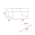 Hamburg Tv Stand For Tv S Up 60", Four Legs, Three Open Shelves