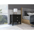 Breeze Four Legged Modern Bedroom Nightstand, With Two Drawers
