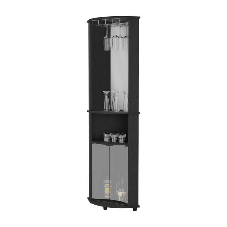 Lisbon Kitchen Island, 3 Tier Shelf And Large Workstation