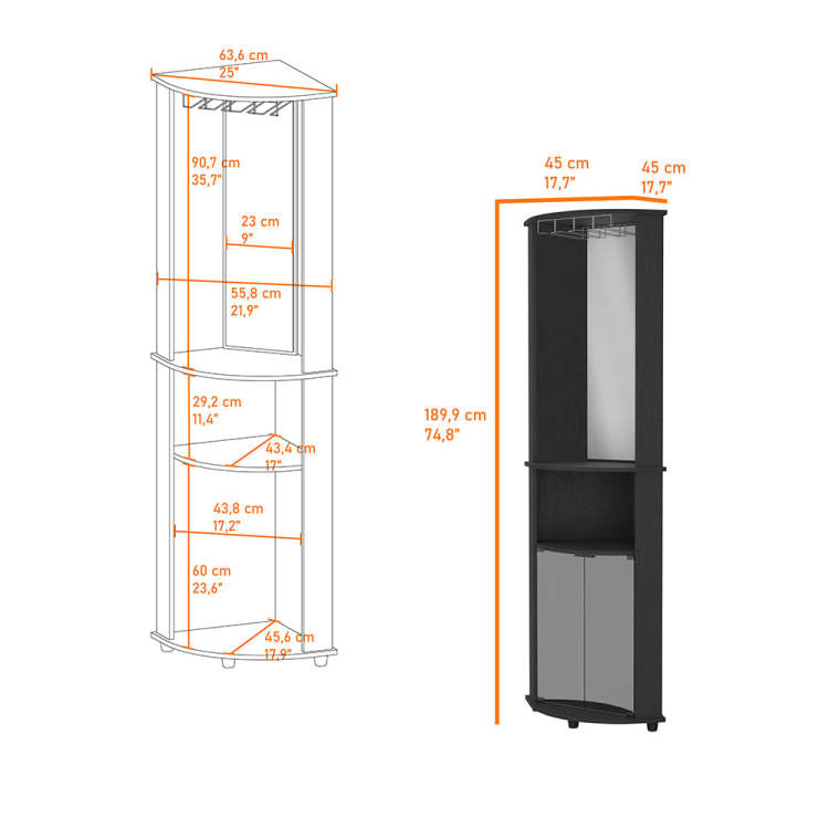 Lisbon Kitchen Island, 3 Tier Shelf And Large Workstation