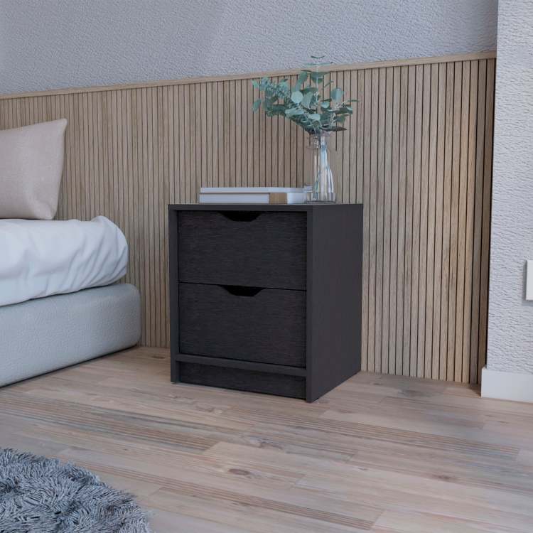 Dillon 2 Drawers Nightstand, Bedside Table With Storage