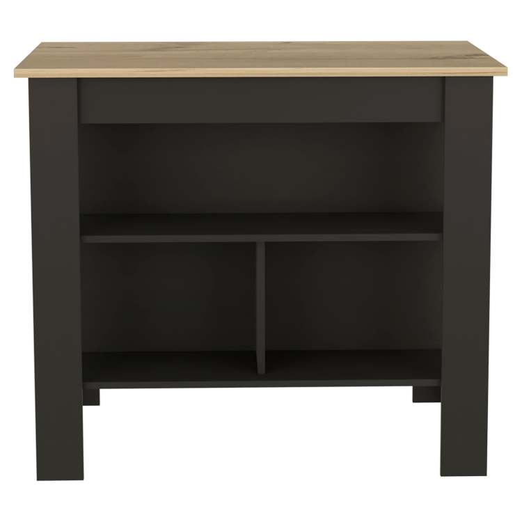 Brooklyn Kitchen Island, Three Concealed Shelves