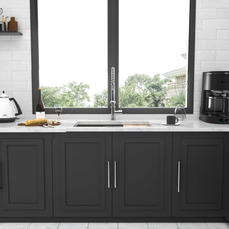 33" Undermount Kitchen Sink 33*19*9 Inch Kitchen Sink Undermount Single Bowl 16 Gauge Stainless Steel Ledge Workstation Kitchen Sinks