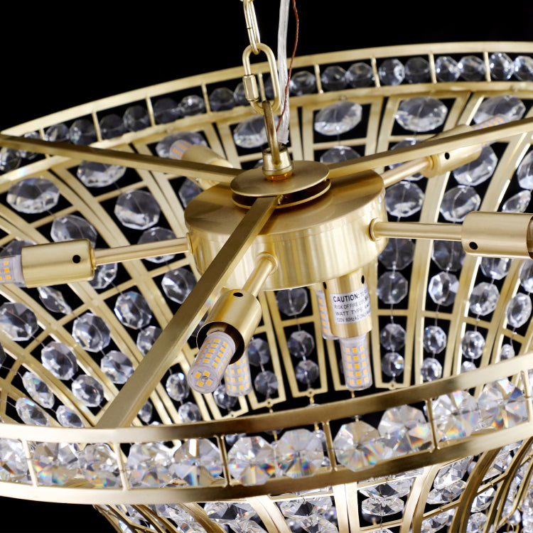 Same As W1340120181 L5021 8 Light 23.6" Wide Crystal Waterfall Chandelier Bulb Not Included