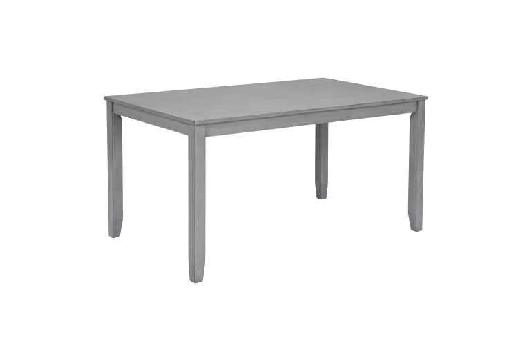 6 Piece Kitchen Dining Set, Rectangular Wooden Dining Table With 4 Upholstered Chairs And A Bench, Dining Table Set For 6 People, Living Room, Home Bar And Kitchen, Gray