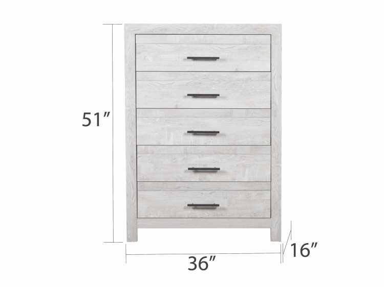 Denver Full 5Pc Modern Style Storage Bedroom Set Made With Wood In Natural Nj Inventory