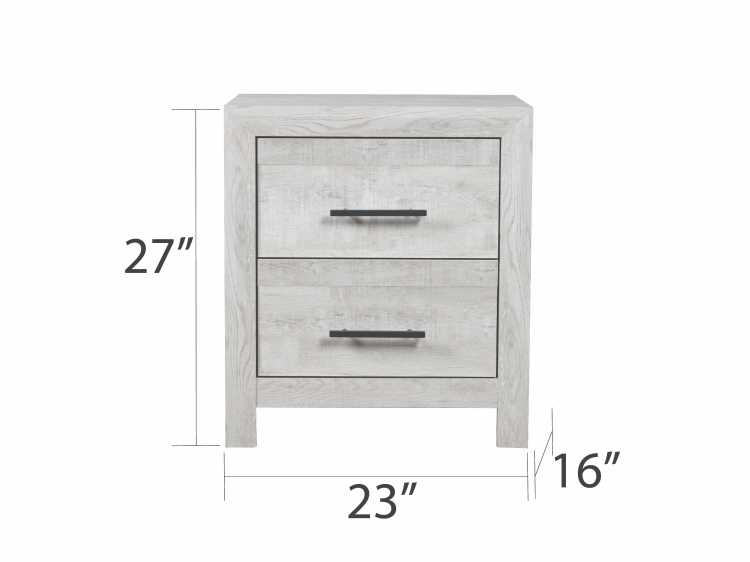 Denver Full 4Pc Modern Style Storage Bedroom Set Made With Wood In Natural Nj Inventory