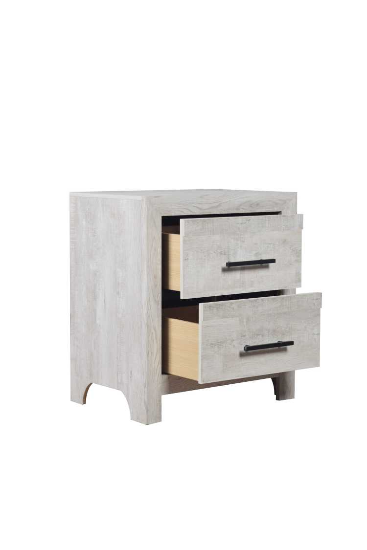 Denver Full 4Pc Modern Style Storage Bedroom Set Made With Wood In Natural Nj Inventory