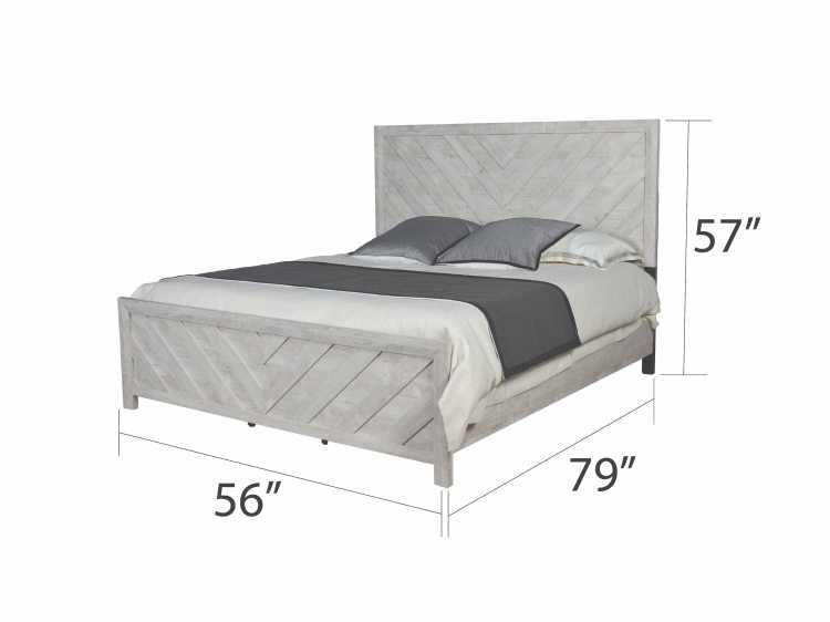 Denver Full 4Pc Modern Style Storage Bedroom Set Made With Wood In Natural Nj Inventory