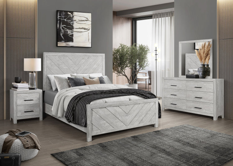 Denver Modern Style Queen Bed Made With Wood In Natural Nj Inventory