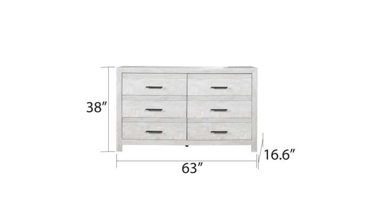 Denver Full 5Pc Modern Style Storage Bedroom Set Made With Wood In Natural Nj Inventory