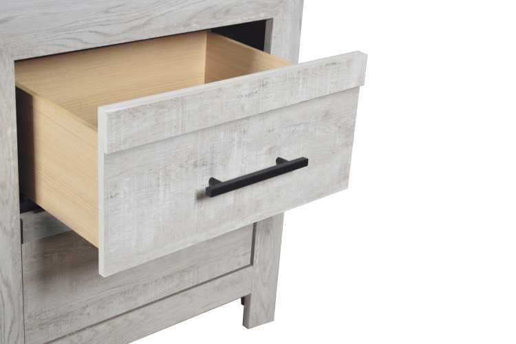 Denver Full 4Pc Modern Style Storage Bedroom Set Made With Wood In Natural Nj Inventory